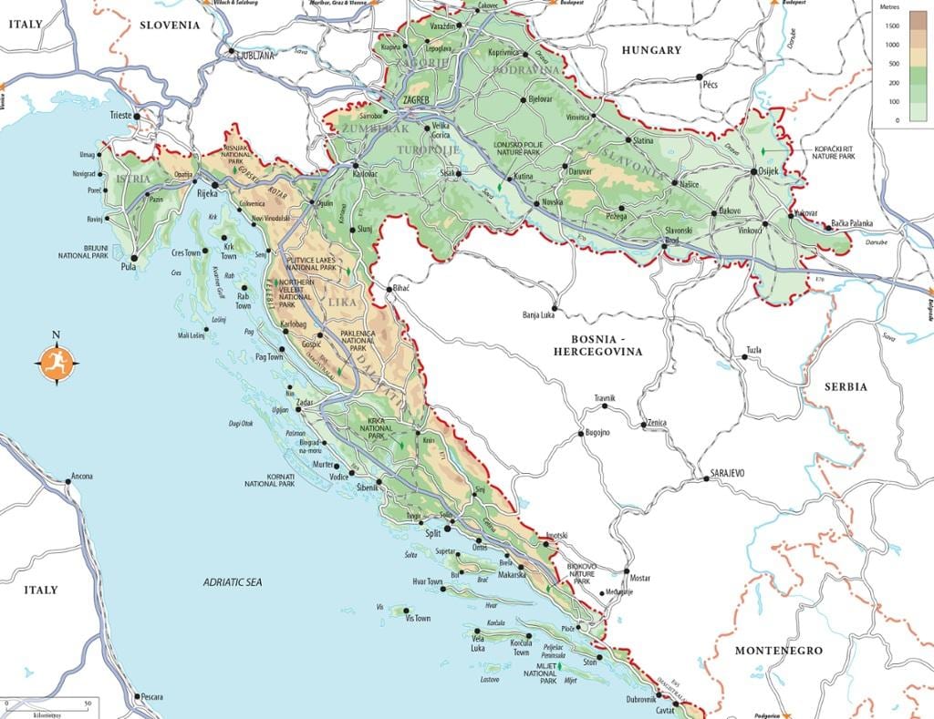 zrce-stranden kroatien karta