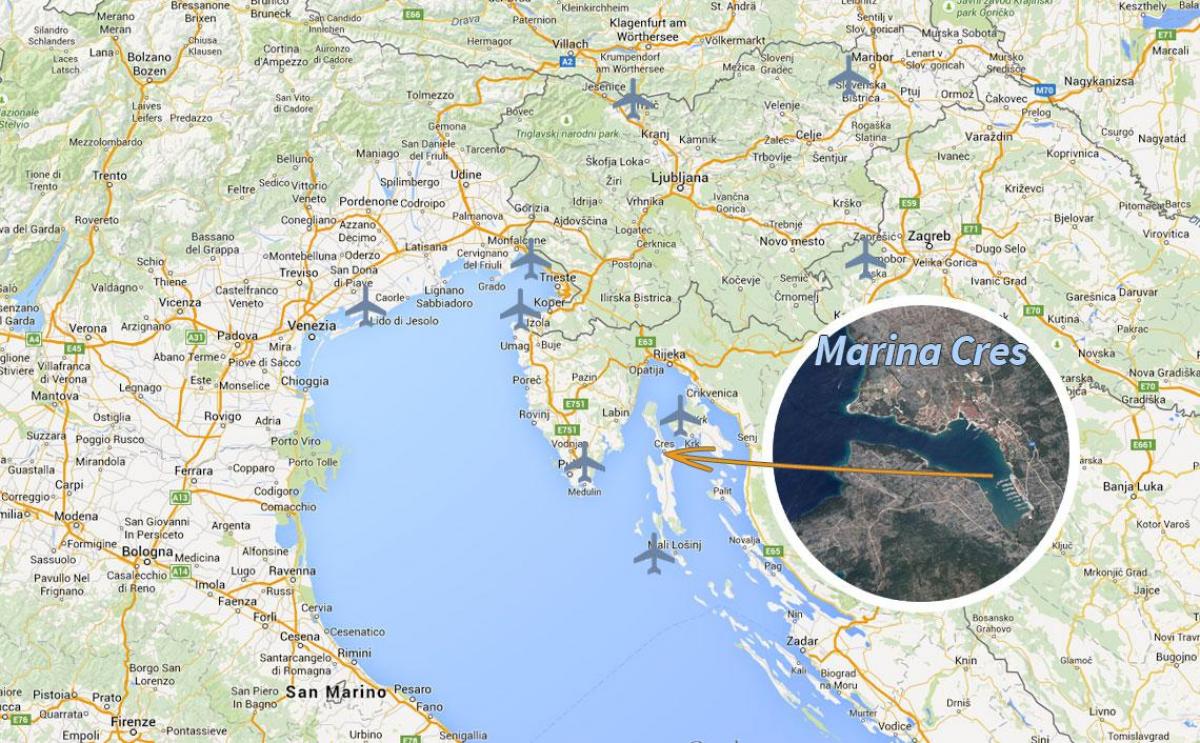 cres karta kroatien