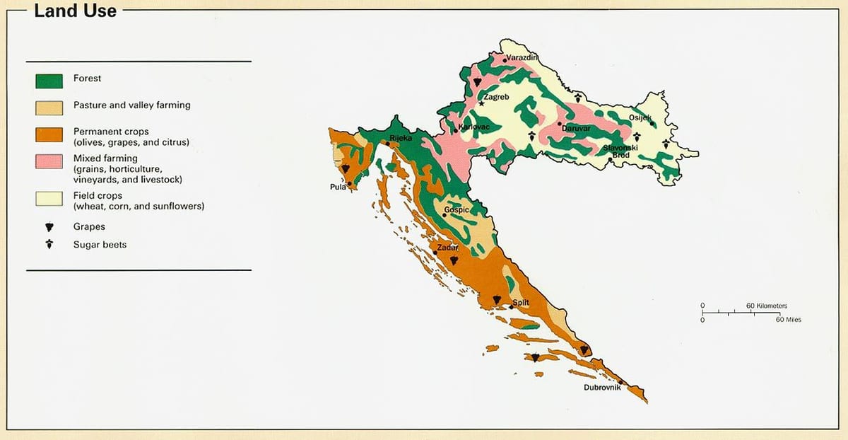 karta över kroatien klimat