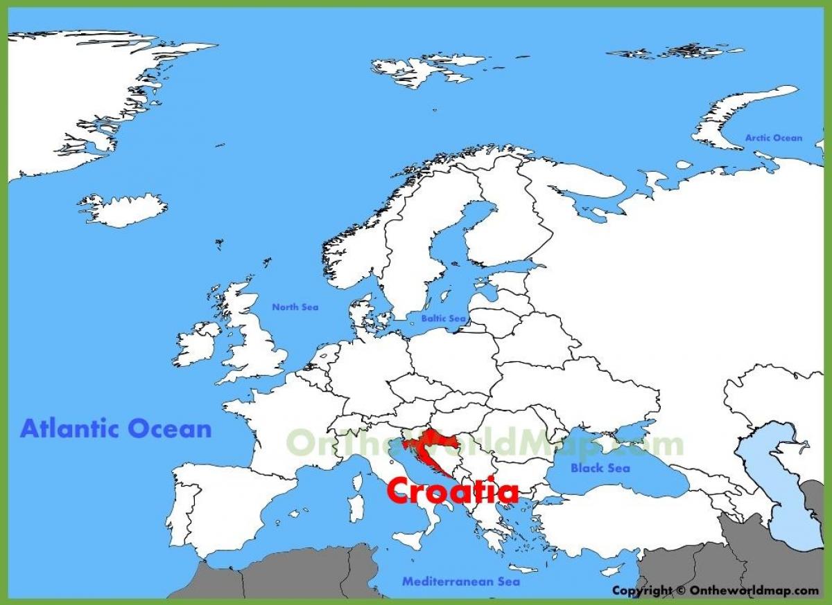 kroatien plats på världskartan