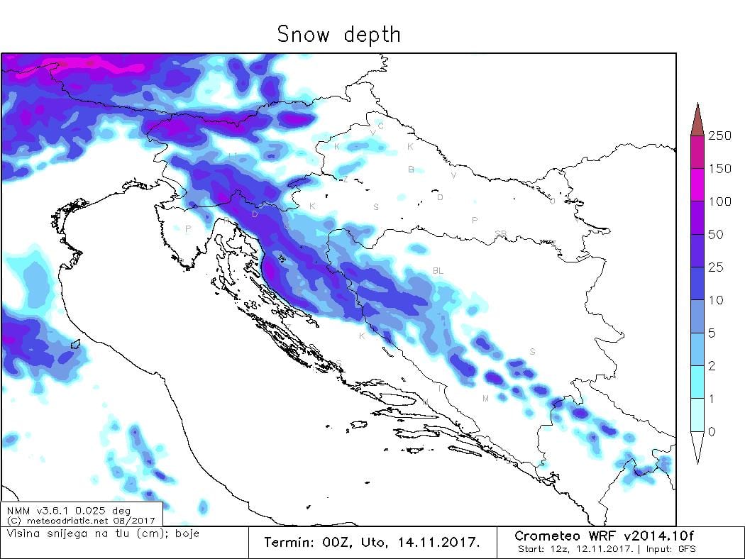 karta över kroatien radar