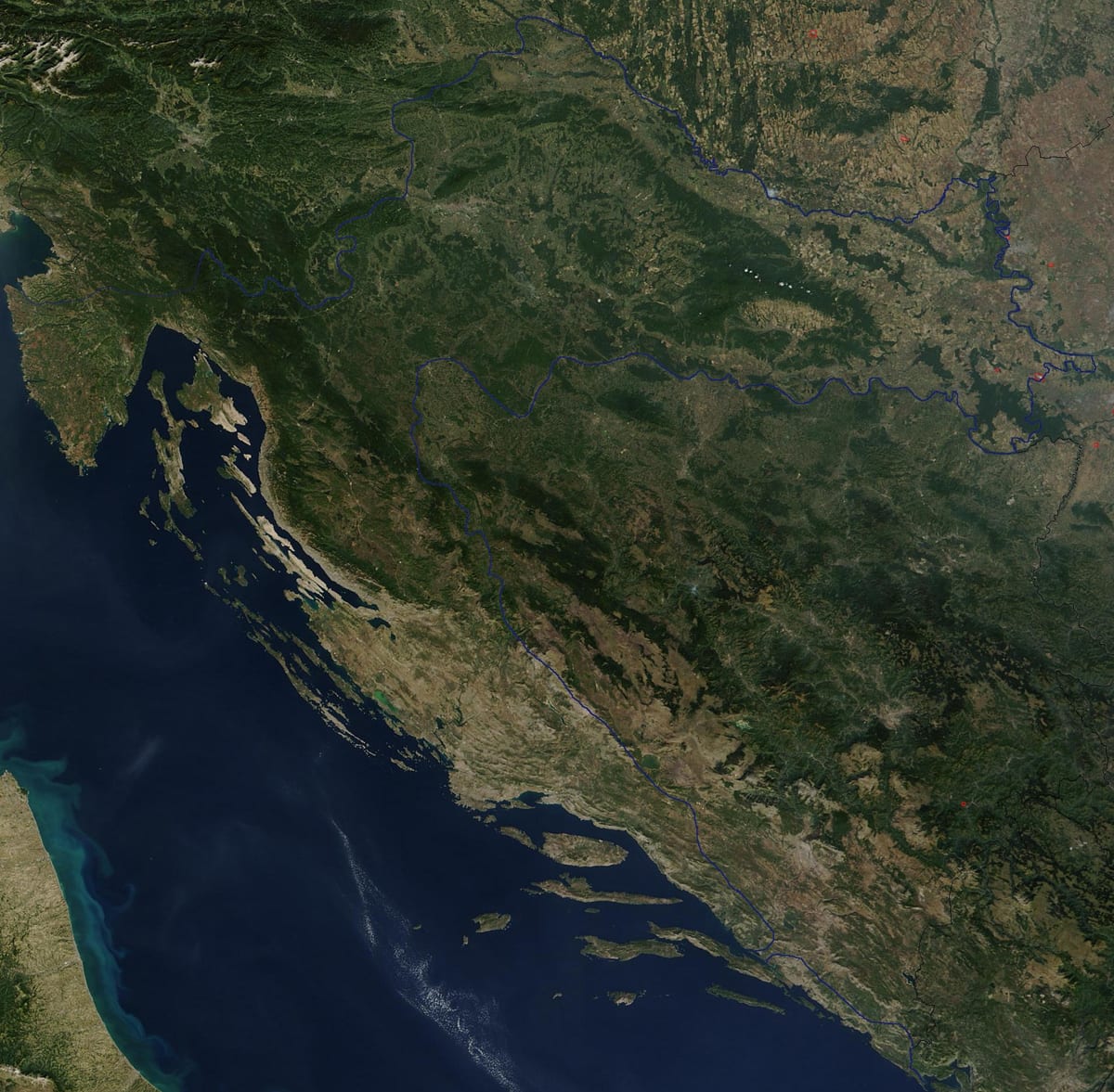 karta över kroatien satellit -