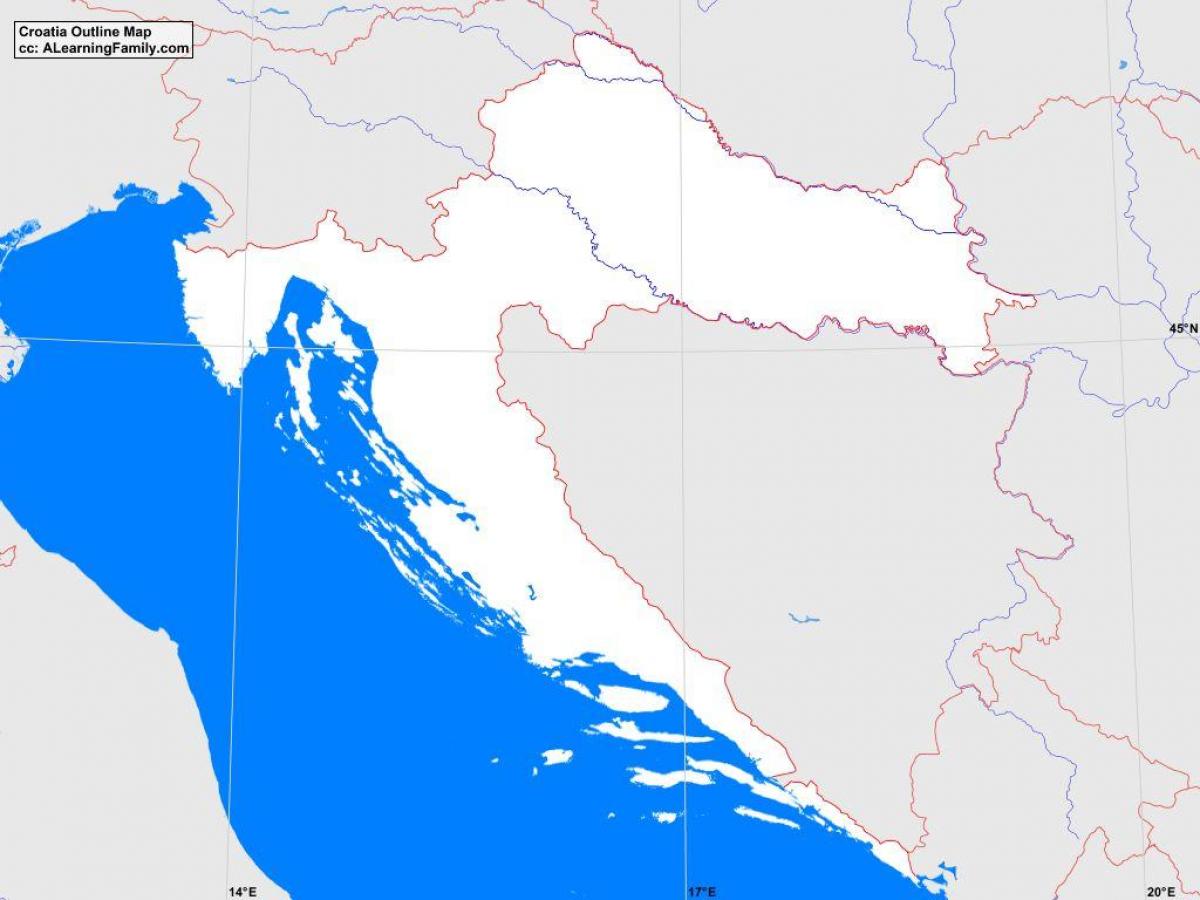 övergripande karta över kroatien