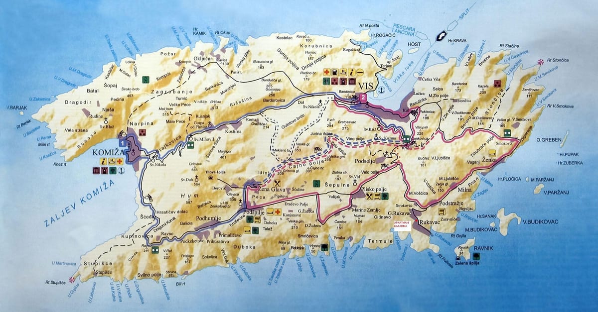 karta vis kroatien