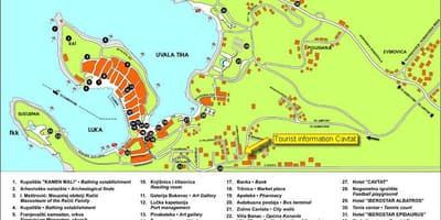 Karta över cavtat, kroatien 