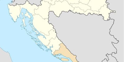 Karta av dalmatien, kroatien 