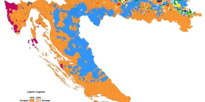 Karta över etniska karta över kroatien