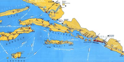 Kroatien dubrovnik-området karta