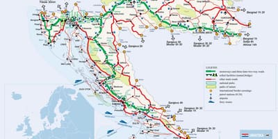 Järnväg karta kroatien