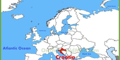 Kroatien plats på världskartan