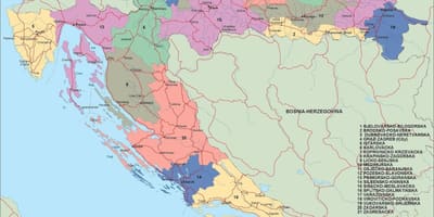 Karta över kroatien politiska 