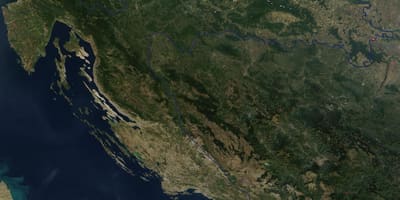 Karta över kroatien satellit -