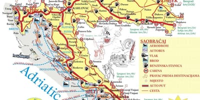 Kroatien semester destinationer karta