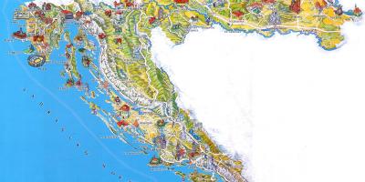 Kroatien turistattraktioner karta
