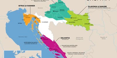 Karta över kroatien vingårdar