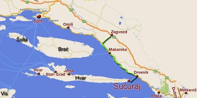 Karta omis kroatien