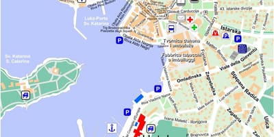 Karta rovinj, kroatien